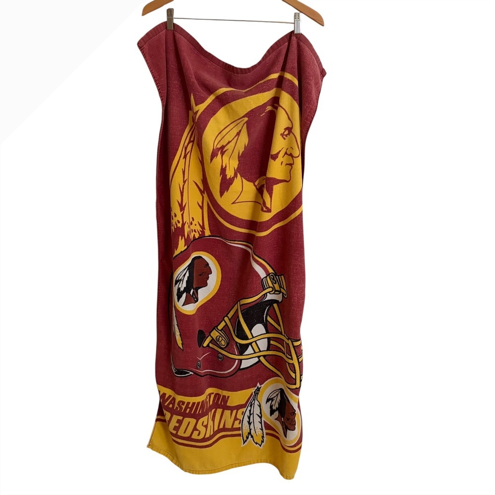 Washington Redskins NFL Football Helmet Logo Beach Towel‎ Large Red Yellow